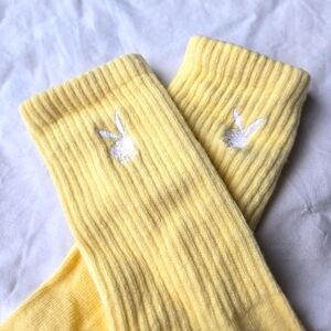 Playboy Bunny yellow socks
